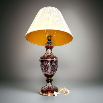 Lámpara de sobremesa Baccarat antigua con pantalla - Cositas Antiguas – La Guadaña, Anticuarios Online en Jerez , vender antigüedades, muebles antiguos