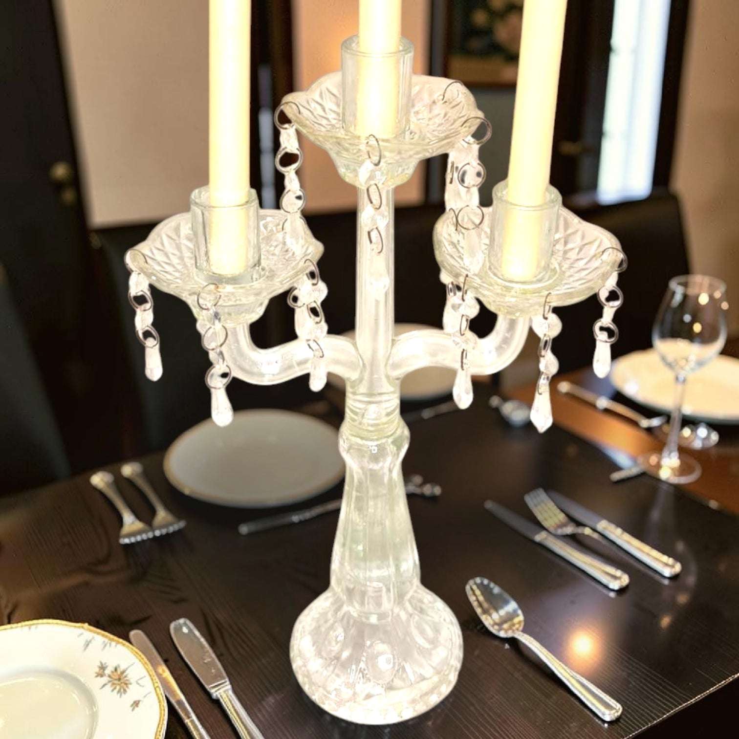 Candelabro de cristal antiguo | iluminación tradicional - Cositas Antiguas – La Guadaña, Anticuarios Online en Jerez , vender antigüedades, muebles antiguos
