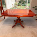 Mesa comedor antigua de caoba con pie central - Cositas Antiguas – La Guadaña, Anticuarios Online en Jerez , vender antigüedades, muebles antiguos