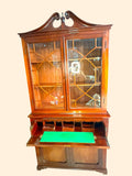 Libería antigua de caoba con escritorio y alacena - Cositas Antiguas – La Guadaña, Anticuarios Online en Jerez , vender antigüedades, muebles antiguos