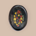 Bandeja antigua de tole negro con flores pintadas - Cositas Antiguas – La Guadaña, Anticuarios Online en Jerez , vender antigüedades, muebles antiguos