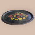Bandeja antigua de tole negro con flores pintadas - Cositas Antiguas – La Guadaña, Anticuarios Online en Jerez , vender antigüedades, muebles antiguos