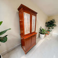 Vitrina antigua de madera con cristal y alacena - Cositas Antiguas – La Guadaña, Anticuarios Online en Jerez , vender antigüedades, muebles antiguos