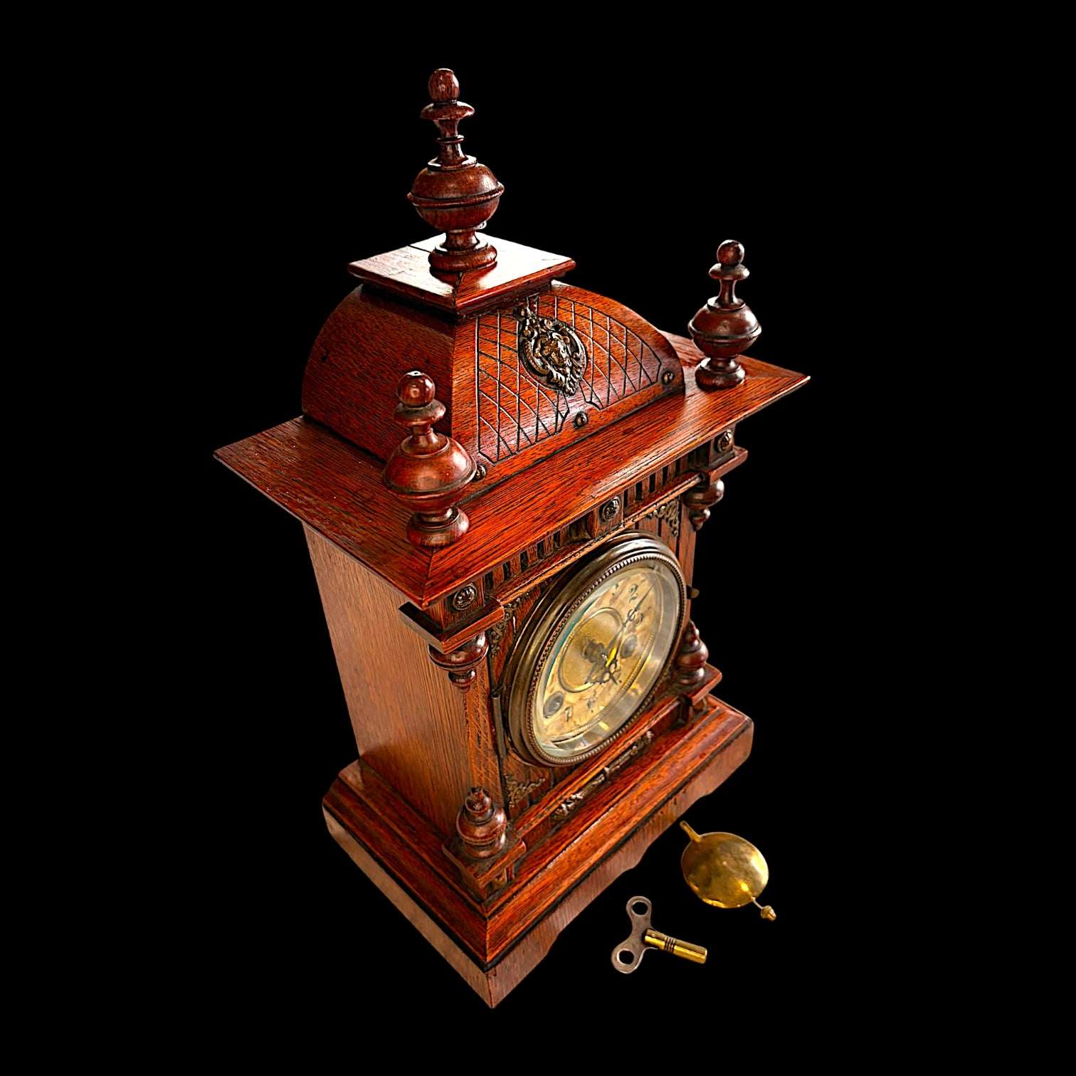 Reloj Junghans antiguo de sobremesa con llave 1906 - Cositas Antiguas – La Guadaña, Anticuarios Online en Jerez , vender antigüedades, muebles antiguos
