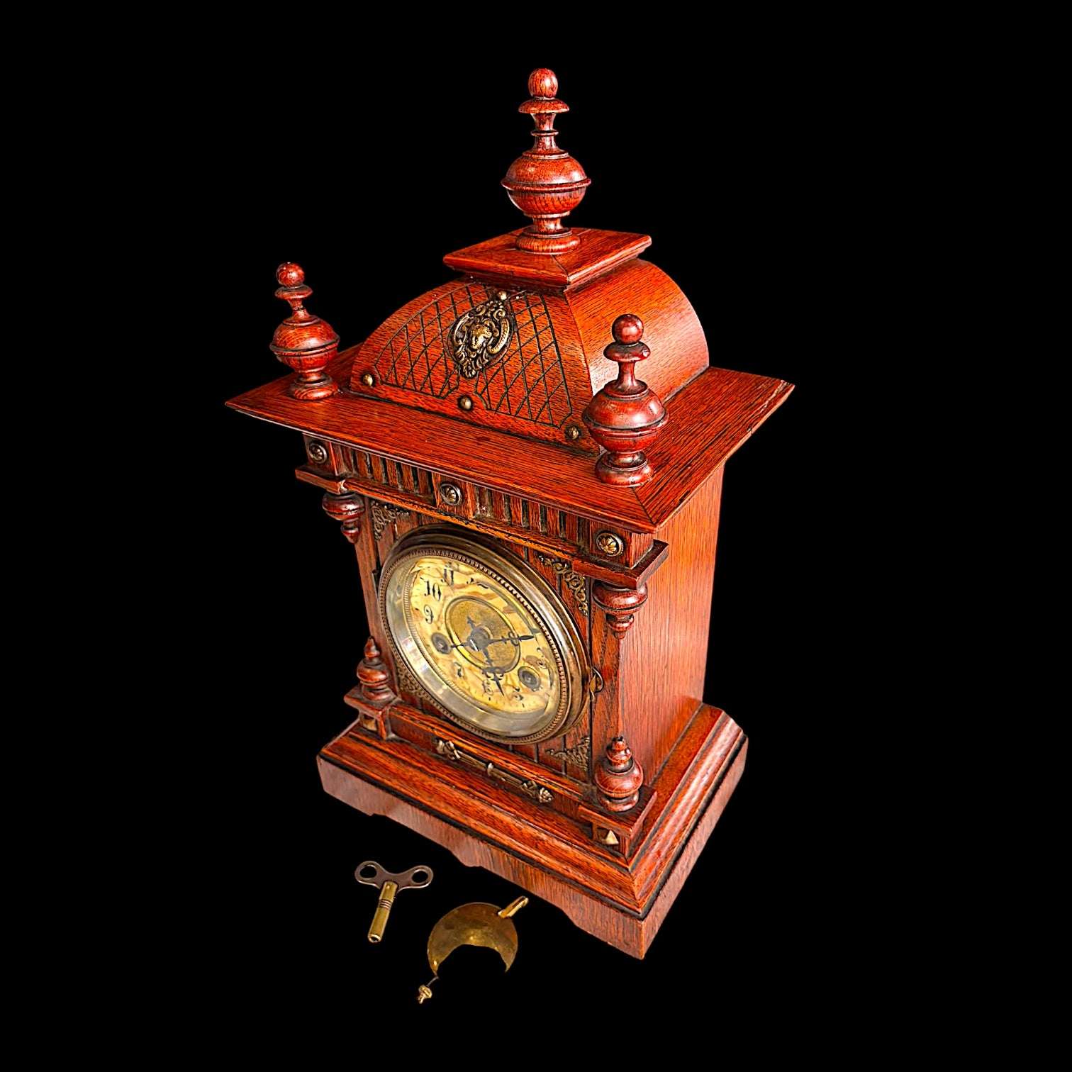 Reloj Junghans antiguo de sobremesa con llave 1906 - Cositas Antiguas – La Guadaña, Anticuarios Online en Jerez , vender antigüedades, muebles antiguos
