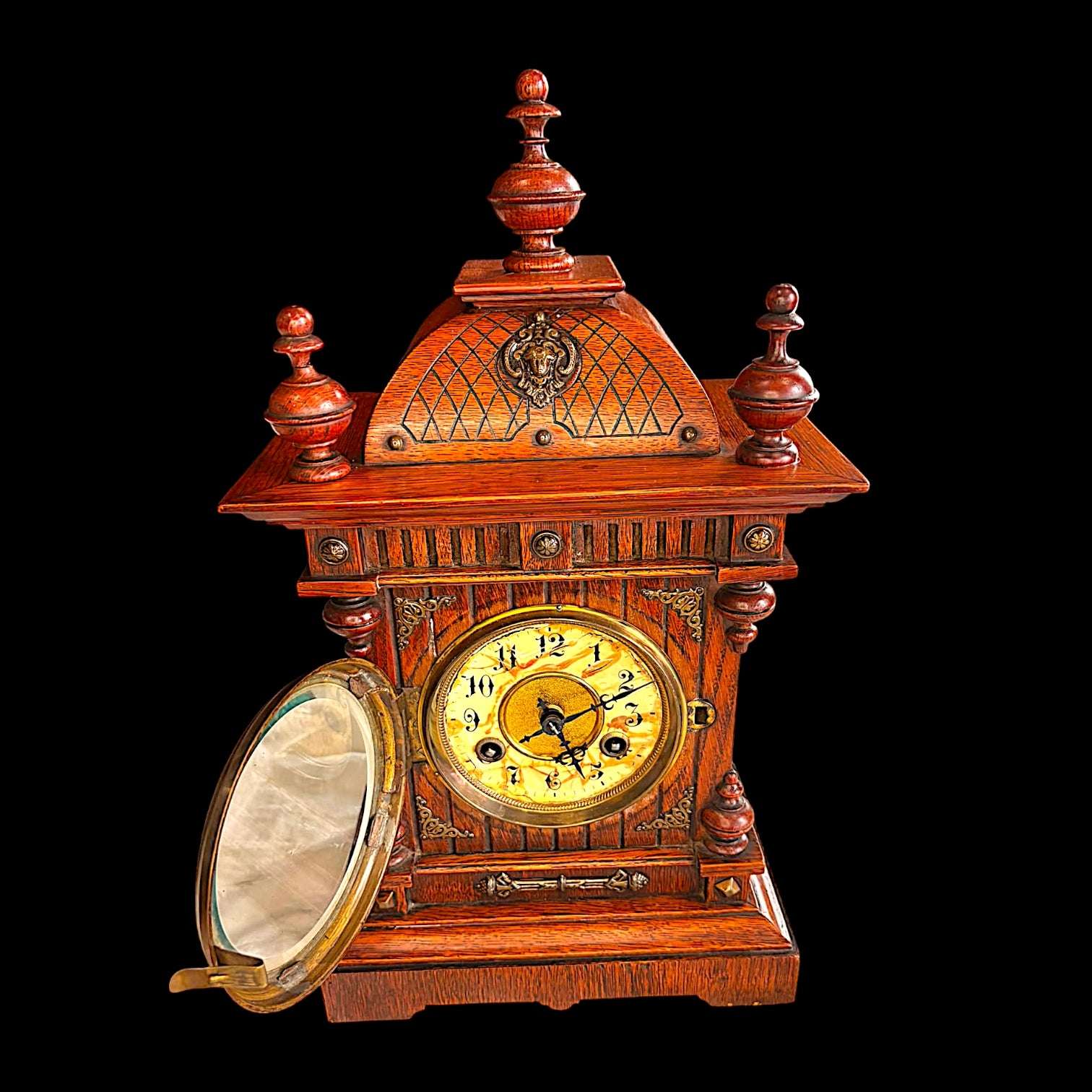 Reloj Junghans antiguo de sobremesa con llave 1906 - Cositas Antiguas – La Guadaña, Anticuarios Online en Jerez , vender antigüedades, muebles antiguos