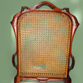 Sillas Luis Felipe de caoba con ratán y tela clara - Cositas Antiguas – La Guadaña, Anticuarios Online en Jerez , vender antigüedades, muebles antiguos