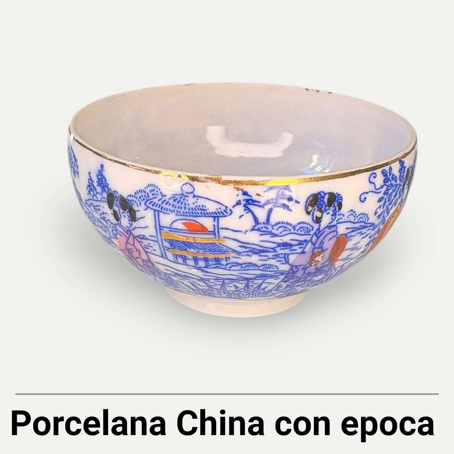 Juego de tazas de porcelana con motivos chinos y platos - Cositas Antiguas – La Guadaña, Anticuarios Online en Jerez , vender antigüedades, muebles antiguos