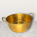 Caldero de metal dorado vintage con asas laterales - Cositas Antiguas – La Guadaña, Anticuarios Online en Jerez , vender antigüedades, muebles antiguos