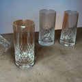 Lote de 6 vasos largos de cristal tallado elegantes - Cositas Antiguas – La Guadaña, Anticuarios Online en Jerez , vender antigüedades, muebles antiguos
