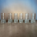 Lote de 6 vasos largos de cristal tallado elegantes - Cositas Antiguas – La Guadaña, Anticuarios Online en Jerez , vender antigüedades, muebles antiguos