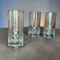 Lote de 6 vasos largos de cristal tallado elegantes - Cositas Antiguas – La Guadaña, Anticuarios Online en Jerez , vender antigüedades, muebles antiguos