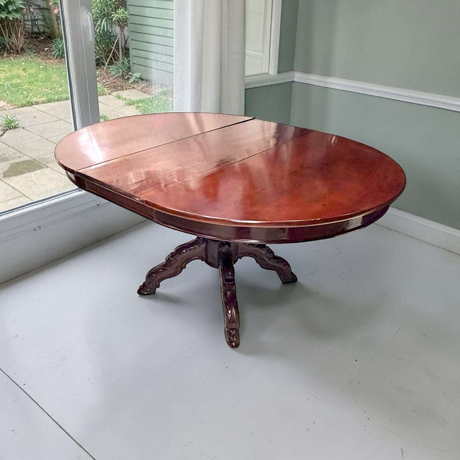 Mesa de caoba antigua extensible para comedor clásico - Cositas Antiguas – La Guadaña, Anticuarios Online en Jerez , vender antigüedades, muebles antiguos