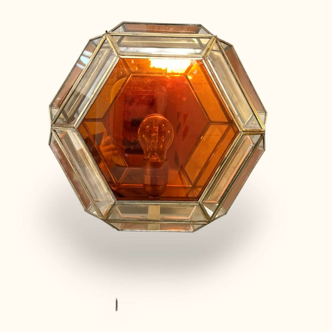 Lámpara granadina de pared en cristal de colores único - Cositas Antiguas – La Guadaña, Anticuarios Online en Jerez , vender antigüedades, muebles antiguos