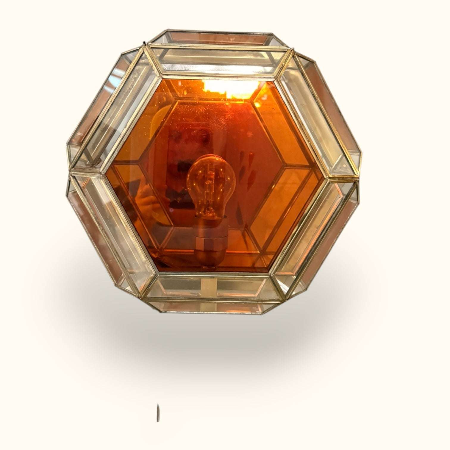 Lámpara granadina de pared en cristal de colores único - Cositas Antiguas – La Guadaña, Anticuarios Online en Jerez , vender antigüedades, muebles antiguos