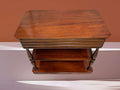 Mesa Tv de caoba con estantes y diseño clásico único - Cositas Antiguas – La Guadaña, Anticuarios Online en Jerez , vender antigüedades, muebles antiguos