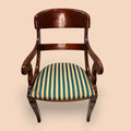 Sillón Biedermeier de caoba con asiento tapizado | pieza con historia - Cositas Antiguas – La Guadaña, Anticuarios Online en Jerez , vender antigüedades, muebles antiguos