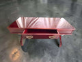 Mesa baja de madera con cajón frontal y patas curvas - Cositas Antiguas – La Guadaña, Anticuarios Online en Jerez , vender antigüedades, muebles antiguos