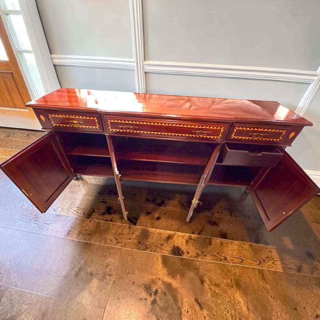 Aparador antiguo de caoba con marquetería y taraceas - Cositas Antiguas – La Guadaña, Anticuarios Online en Jerez , vender antigüedades, muebles antiguos