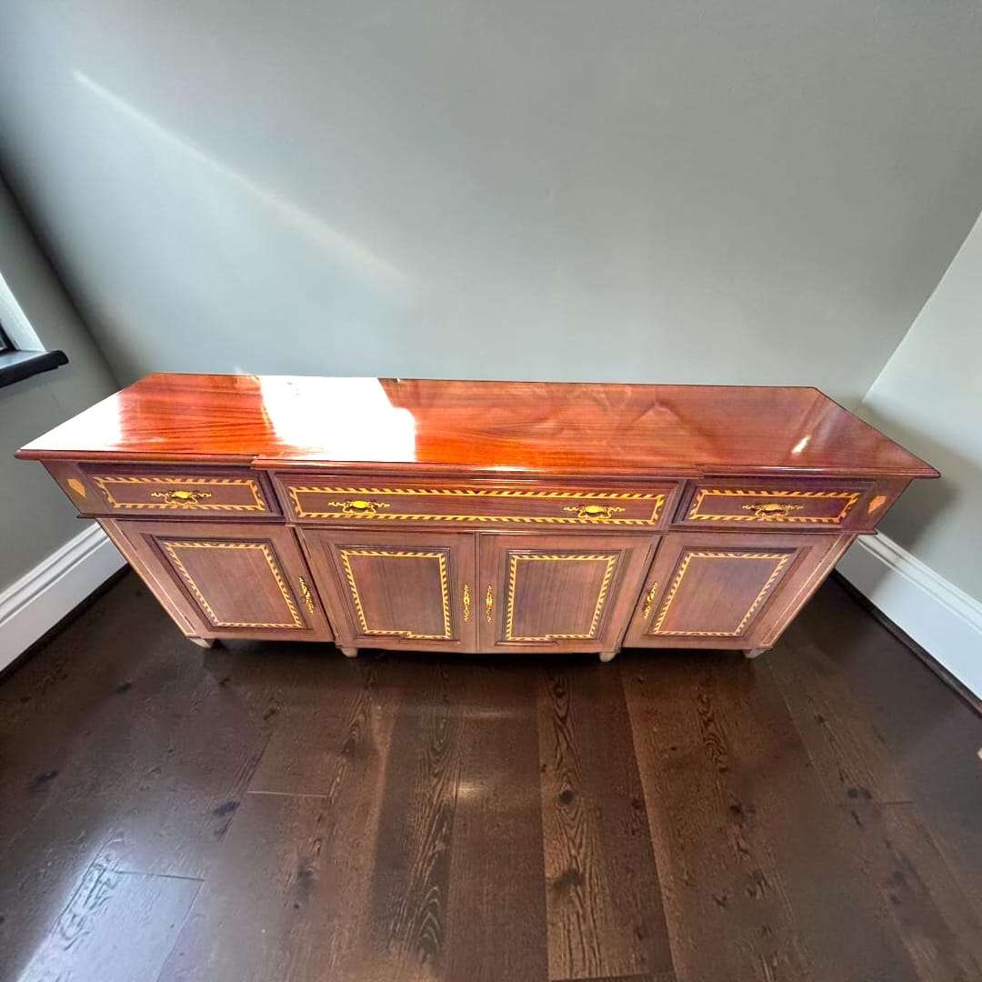 Aparador antiguo de caoba con marquetería y taraceas - Cositas Antiguas – La Guadaña, Anticuarios Online en Jerez , vender antigüedades, muebles antiguos