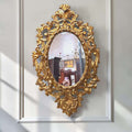 Espejo antiguo dorado de madera tallada único para decorar - Cositas Antiguas – La Guadaña, Anticuarios Online en Jerez , vender antigüedades, muebles antiguos