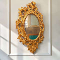 Espejo antiguo dorado de madera tallada único para decorar - Cositas Antiguas – La Guadaña, Anticuarios Online en Jerez , vender antigüedades, muebles antiguos