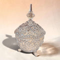 Bombonera de cristal con tapa y relieves única - Cositas Antiguas – La Guadaña, Anticuarios Online en Jerez , vender antigüedades, muebles antiguos