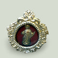 Relicario Niño Jesús en metal plateado y terciopelo rojo - Cositas Antiguas – La Guadaña, Anticuarios Online en Jerez , vender antigüedades, muebles antiguos