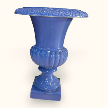 Copa florero celeste de cerámica esmaltada decorativa - Cositas Antiguas – La Guadaña, Anticuarios Online en Jerez , vender antigüedades, muebles antiguos