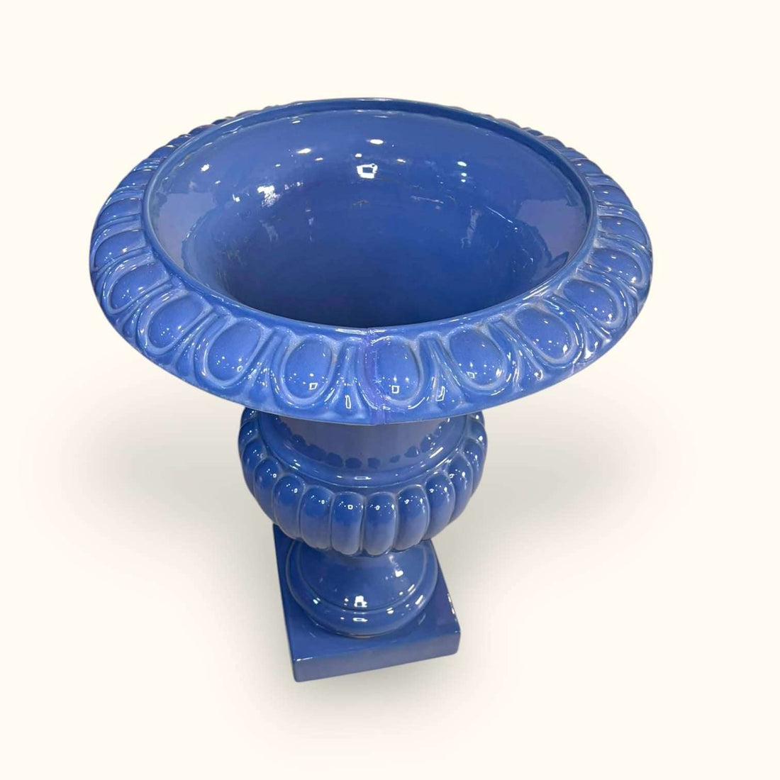 Copa florero celeste de cerámica esmaltada decorativa - Cositas Antiguas – La Guadaña, Anticuarios Online en Jerez , vender antigüedades, muebles antiguos