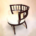 Pareja de butacas victorianas antiguas de madera tapizadas - Cositas Antiguas – La Guadaña, Anticuarios Online en Jerez , vender antigüedades, muebles antiguos