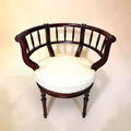 Pareja de butacas victorianas antiguas de madera tapizadas - Cositas Antiguas – La Guadaña, Anticuarios Online en Jerez , vender antigüedades, muebles antiguos