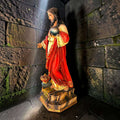 Imagen de Cristo Rey de Olot en pasta de madera policromada - Cositas Antiguas – La Guadaña, Anticuarios Online en Jerez , vender antigüedades, muebles antiguos