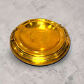 Brasero de metal dorado con tapa calada y badila - Cositas Antiguas – La Guadaña, Anticuarios Online en Jerez , vender antigüedades, muebles antiguos