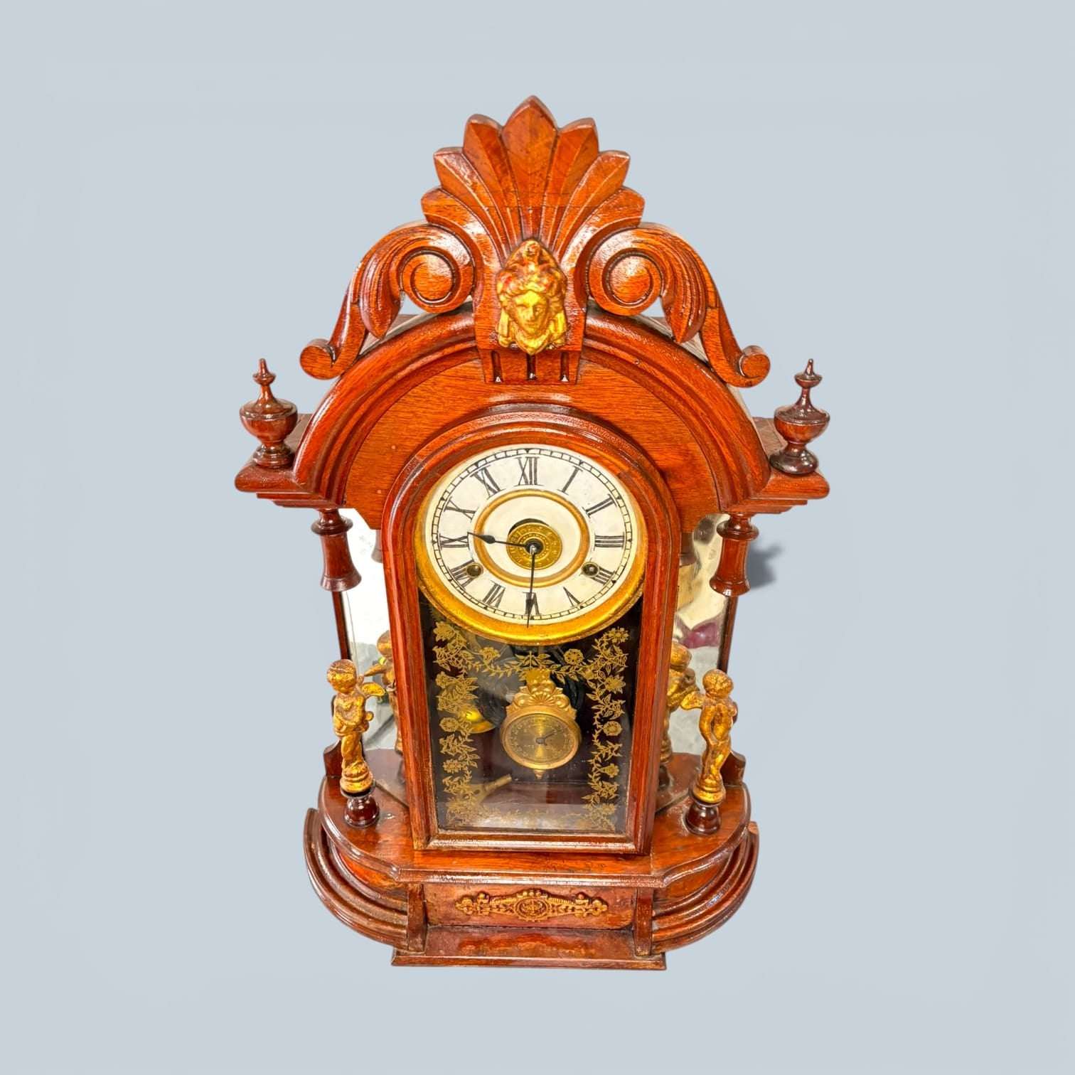 Reloj de sobremesa estilo victoriano con despertador - Cositas Antiguas – La Guadaña, Anticuarios Online en Jerez , vender antigüedades, muebles antiguos
