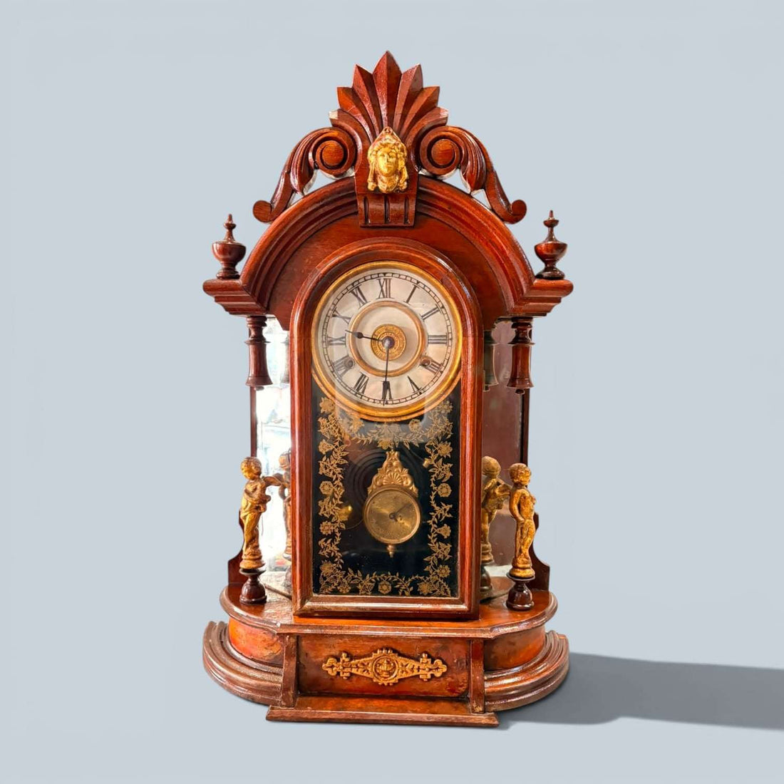 Reloj de sobremesa estilo victoriano con despertador - Cositas Antiguas – La Guadaña, Anticuarios Online en Jerez , vender antigüedades, muebles antiguos