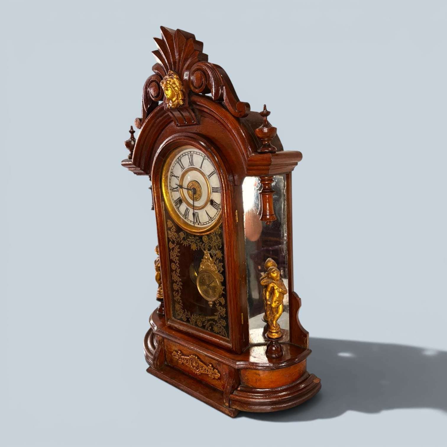 Reloj de sobremesa estilo victoriano con despertador - Cositas Antiguas – La Guadaña, Anticuarios Online en Jerez , vender antigüedades, muebles antiguos