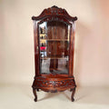 Vitrina de caoba estilo barroco con puerta de cristal - Cositas Antiguas – La Guadaña, Anticuarios Online en Jerez , vender antigüedades, muebles antiguos