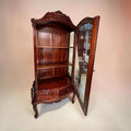 Vitrina de caoba estilo barroco con puerta de cristal - Cositas Antiguas – La Guadaña, Anticuarios Online en Jerez , vender antigüedades, muebles antiguos