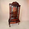 Vitrina de caoba estilo barroco con puerta de cristal - Cositas Antiguas – La Guadaña, Anticuarios Online en Jerez , vender antigüedades, muebles antiguos