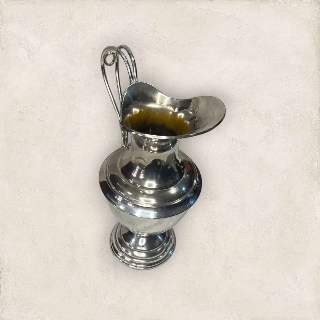 Jarra de metal plateado para servir agua y bebidas - Cositas Antiguas – La Guadaña, Anticuarios Online en Jerez , vender antigüedades, muebles antiguos