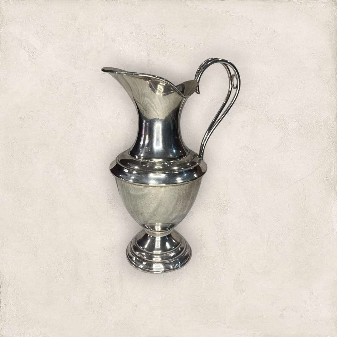Jarra de metal plateado para servir agua y bebidas - Cositas Antiguas – La Guadaña, Anticuarios Online en Jerez , vender antigüedades, muebles antiguos