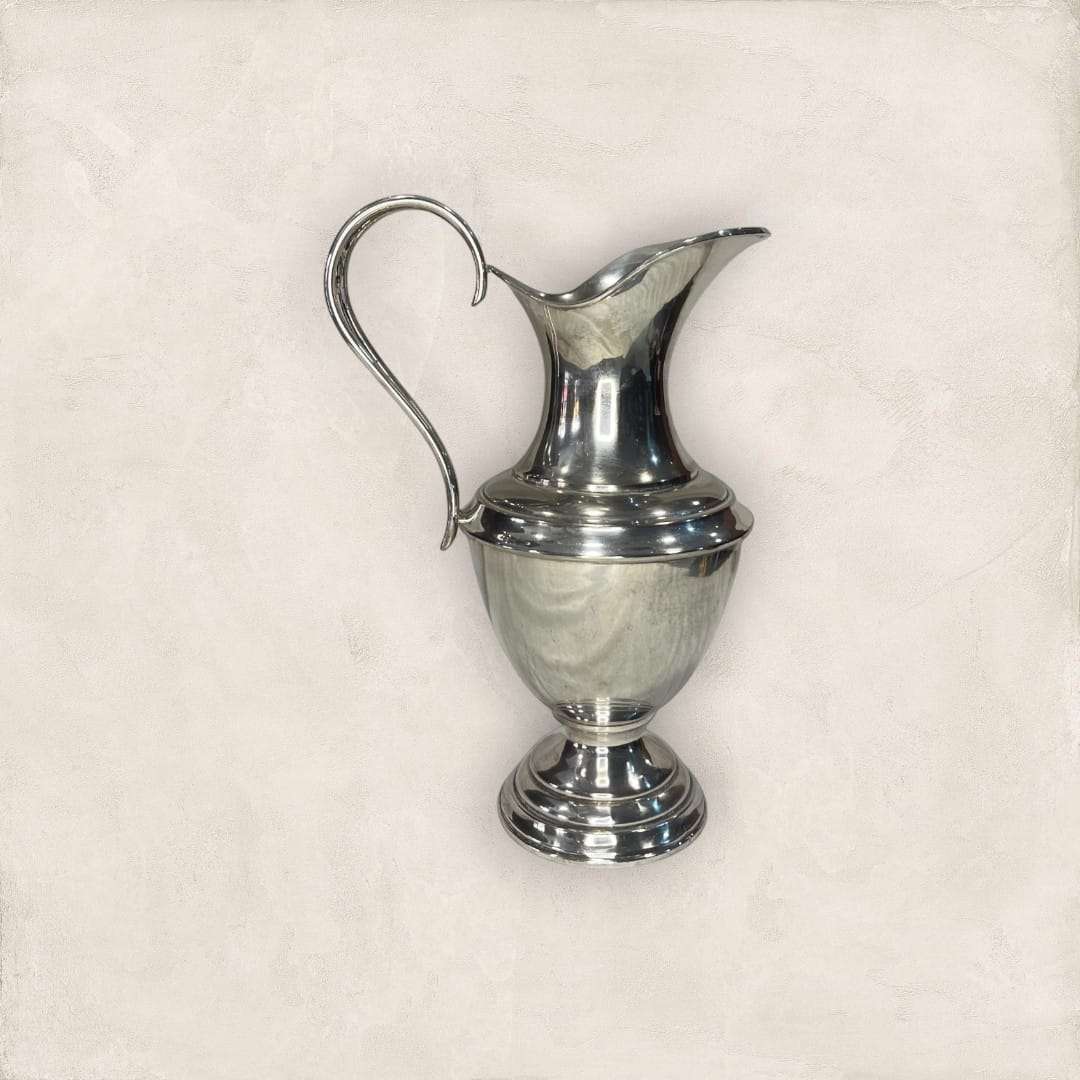 Jarra de metal plateado para servir agua y bebidas - Cositas Antiguas – La Guadaña, Anticuarios Online en Jerez , vender antigüedades, muebles antiguos