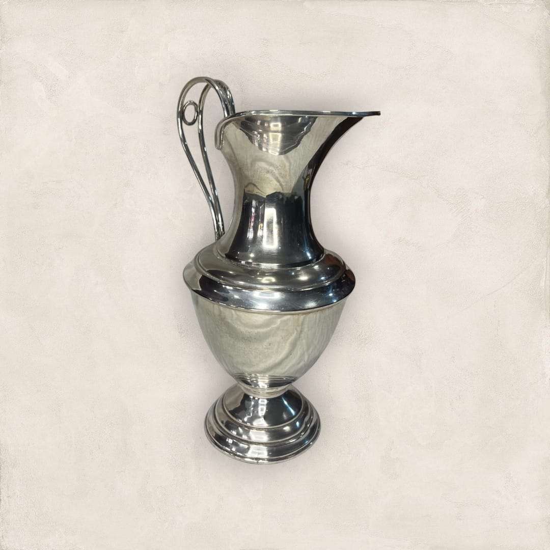 Jarra de metal plateado para servir agua y bebidas - Cositas Antiguas – La Guadaña, Anticuarios Online en Jerez , vender antigüedades, muebles antiguos