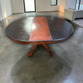 Mesa de caoba extensible | Redonda antigua elegante - Cositas Antiguas – La Guadaña, Anticuarios Online en Jerez , vender antigüedades, muebles antiguos