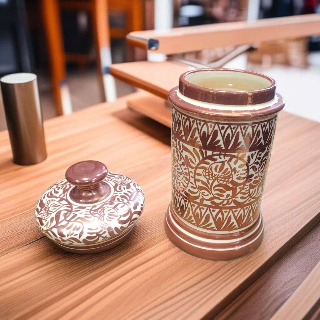 Albaredo de Manises con tapa en cerámica decorada - Cositas Antiguas – La Guadaña, Anticuarios Online en Jerez , vender antigüedades, muebles antiguos