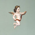 Pareja de angeles tallados en madera para decoración - Cositas Antiguas – La Guadaña, Anticuarios Online en Jerez , vender antigüedades, muebles antiguos