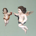 Pareja de angeles tallados en madera para decoración - Cositas Antiguas – La Guadaña, Anticuarios Online en Jerez , vender antigüedades, muebles antiguos