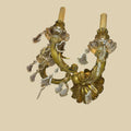 Aplique antiguo de bronce con lágrimas de cristal – Elegante - Cositas Antiguas – La Guadaña, Anticuarios Online en Jerez , vender antigüedades, muebles antiguos