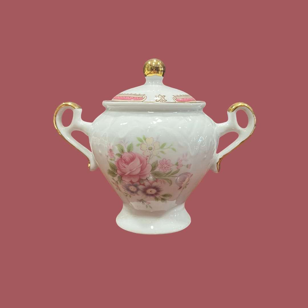 Azucarero TLimognes de porcelana fina con detalles únicos - Cositas Antiguas – La Guadaña, Anticuarios Online en Jerez , vender antigüedades, muebles antiguos